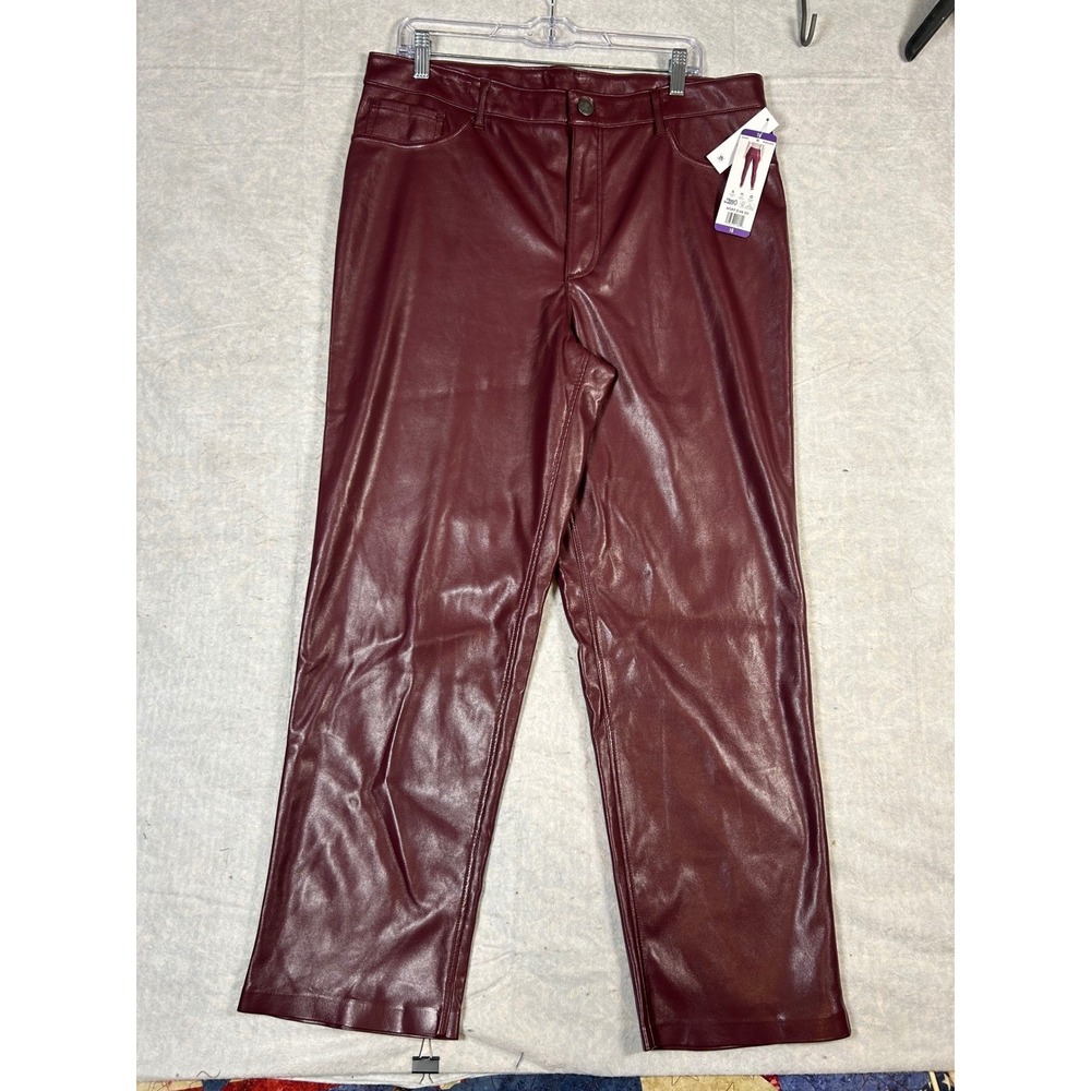 Joie Limited Edition Faux Leather Pants Size 16 High Rise Straight Leg New